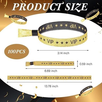 Προσαρμοσμένο μέγεθος και λογότυπο RFID Polyester/Ribbon Wristband για εκδηλώσεις συναυλιών και φεστιβάλ