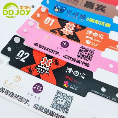 250*16mm L σχήμα πλαστικό βραχιόλι εκδηλώσεις Custom Print Logo Bangle Snap Button Bracelet