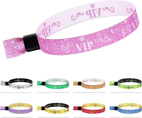 Προσαρμοσμένο λογότυπο Μπλε RFID Polyester/Ribbon βραχιόλι για συναυλίες, πάρτι, φεστιβάλ