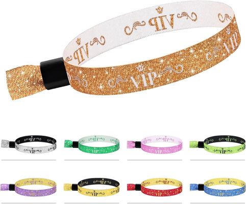 Προσαρμοσμένο λογότυπο Μπλε RFID Polyester/Ribbon βραχιόλι για συναυλίες, πάρτι, φεστιβάλ