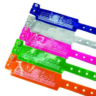 DDJOY Αντανακλαστικά Νεόνιο Χρώμα PVC Βινύλιο ID Ξαναχρησιμοποιήσιμα βραχιόλια για προσαρμοσμένες εκδηλώσεις