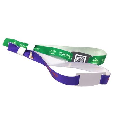 350*15mm Επαγγελματικό Custom Φεστιβάλ ύφασμα RFID βραχιόλι Προσαρμόσιμο για οποιαδήποτε εκδήλωση