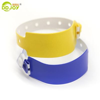 Κίτρινο Μία φορά μαλακό άνετο PVC Βινύλιο ID βραχιόλι βραχιόλι για οποιοδήποτε φεστιβάλ
