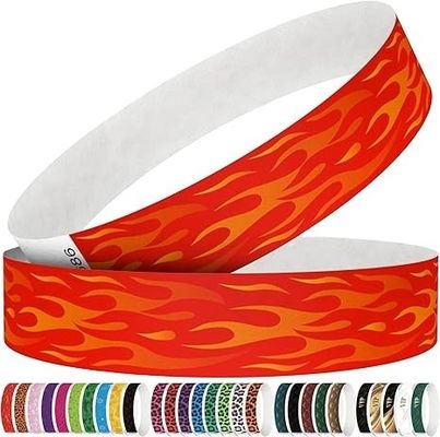 250*25mm και 250*19mm Tyvek Paper Wristband με Προσαρμοσμένες Απαιτήσεις Εκτύπωσης