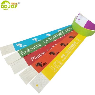 250*25mm και 250*19mm Tyvek Paper Wristband με Προσαρμοσμένες Απαιτήσεις Εκτύπωσης