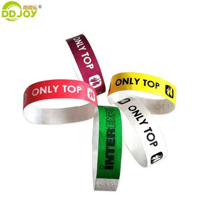 250*25mm και 250*19mm Tyvek Paper Wristband με Προσαρμοσμένες Απαιτήσεις Εκτύπωσης