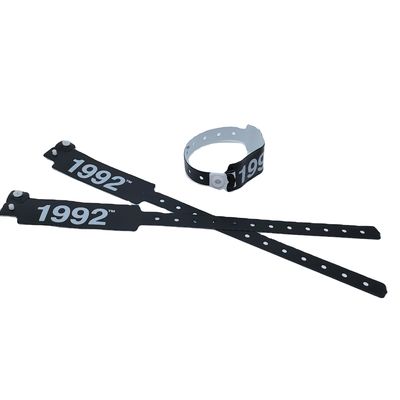 Προσαρμοσμένο λογότυπο PVC / Βινύλιο βραχιόλι βραχιόλια για εκδηλώσεις Φεστιβάλ 250 * 25mm / 250 * 16mm