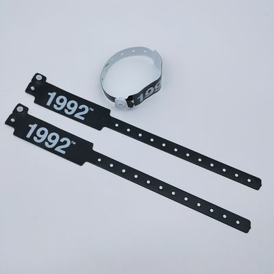 Προσαρμοσμένο λογότυπο PVC / Βινύλιο βραχιόλι βραχιόλια για εκδηλώσεις Φεστιβάλ 250 * 25mm / 250 * 16mm
