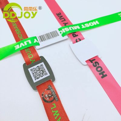 Προσαρμοσμένο 13.56 MHZ RFID πολυεστέρας βραχιόλι για συναυλίες πάρτι Φεστιβάλ Εκδηλώσεις μιας χρήσης