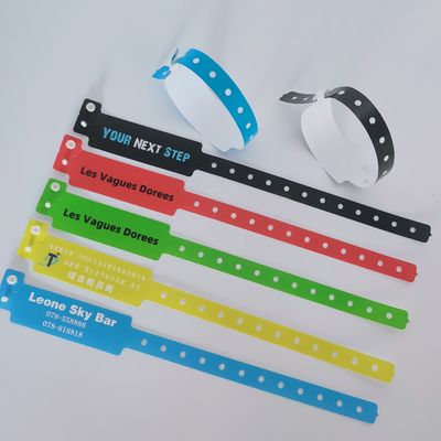 250*25mm/250*19mm PE βραχιόλι VIP Εισδοχή σε πάρκο / εκδήλωση / φεστιβάλ ISO9001 πιστοποιημένο