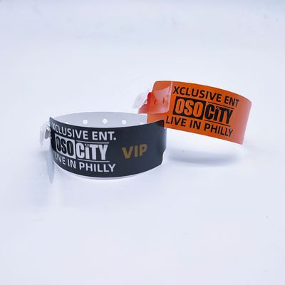 250*25mm/250*19mm PE βραχιόλι VIP Εισδοχή σε πάρκο / εκδήλωση / φεστιβάλ ISO9001 πιστοποιημένο