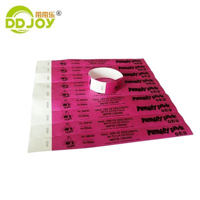 250*25mm/250*19mm Πλήρες χρώμα Πάρτι VIP Custom Wristband Entry Tyvek για την ασφάλεια