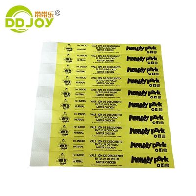 250*25mm/250*19mm Πλήρες χρώμα Πάρτι VIP Custom Wristband Entry Tyvek για την ασφάλεια