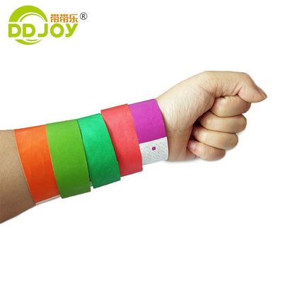 250*25mm/250*19mm Πλήρες χρώμα Πάρτι VIP Custom Wristband Entry Tyvek για την ασφάλεια