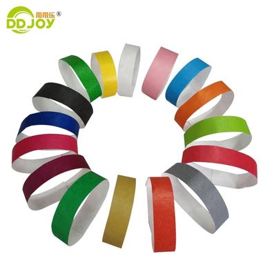 Απλές βραχιόλια Tyvek σε πορτοκαλί 100 PCs για Event Party Supplies Λογότυπο OEM Προσαρμοσμένο