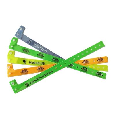 Φθοριστική ταινία υλικό PVC L σχήμα βραχιόλι για εκδηλώσεις 250 * 16mm ρυθμιζόμενο μέγεθος