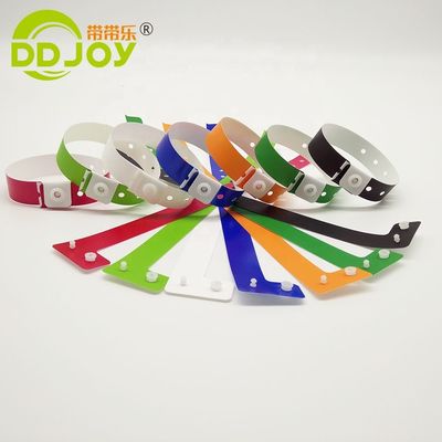 250*25mm/250*19mm Custom One Time Waterproof Plastic Wristband για πάρκο/υπόσταση/φεστιβάλ