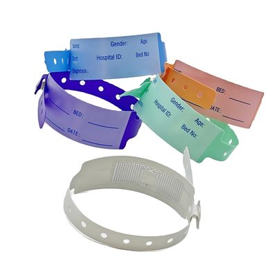 Προσαρμοσμένο μέγεθος RFID χάρτινα βραχιόλια θερμικής εκτύπωσης για αναγνώριση ιατρικών τσιπ