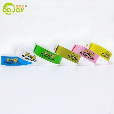 250*25mm/250*19mm Custom One Time Waterproof Plastic Wristband για πάρκο/υπόσταση/φεστιβάλ