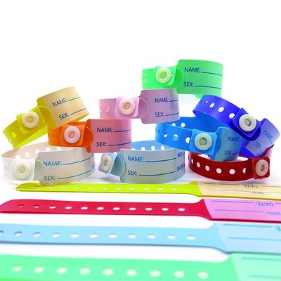 Διασκέδαση Περιστασιακό PVC/Vinyl ID βραχιόλι 100pcs Αποχρεωτικό ιατρικό βραχιόλι