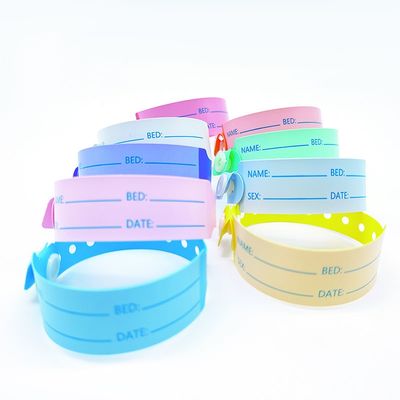 Διασκέδαση Περιστασιακό PVC/Vinyl ID βραχιόλι 100pcs Αποχρεωτικό ιατρικό βραχιόλι