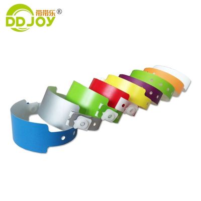 DDJOY Μία φορά Custom PE πλαστικές βραχιόλια για εκδηλώσεις Λογικό Μέγεθος 65 * 20mm