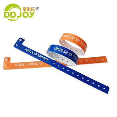 250*25mm Μία φορά χρησιμοποιούμενα βραχιόλια αναγνώρισης από PVC με προσαρμόσιμο σχεδιασμό