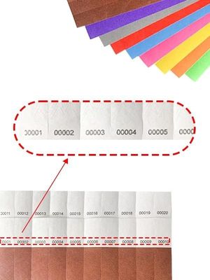 OEM Προσαρμοσμένη εκτύπωση λογότυπου Tyvek βραχιόλια για εκδηλώσεις Αδιάβροχα χαρτιά βραχιόλια