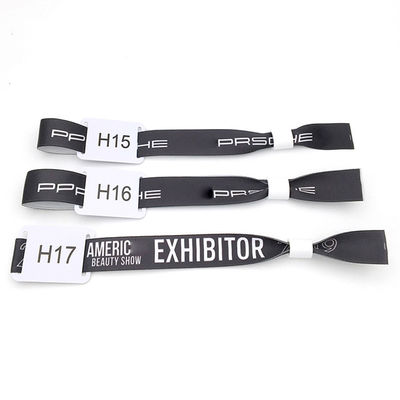 Τύπο Custom Logo βραχιόλια βραχιόλια σατέν υφάσματος RFID τσιπ για πάρτι και εκδηλώσεις