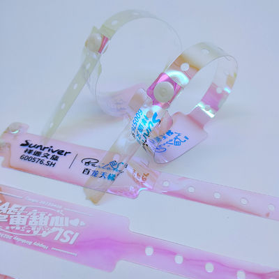 250*25mm/250*16mm Custom Waterproof Gradient Color πλαστικά βραχιόλια για μπαρ και νυχτερινό κλαμπ