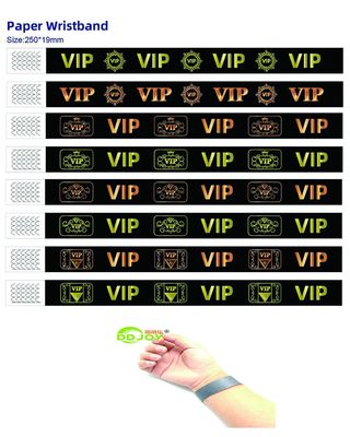 Αδιάβροχο Custom Tyvek Wristband έτοιμο για VIP Φεστιβάλ