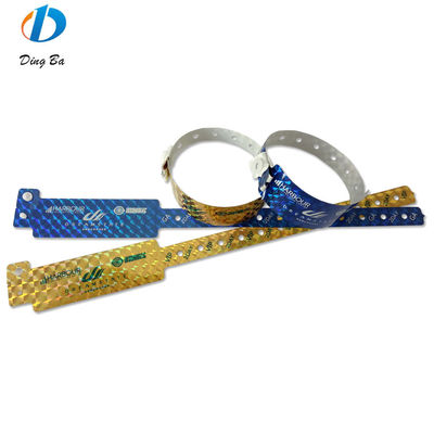 Φαισθητικό και αντι-αλλεργικό Customized Logo PVC βραχιόλι για ταυτοποίηση εκδηλώσεων