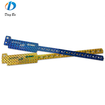 Φαισθητικό και αντι-αλλεργικό Customized Logo PVC βραχιόλι για ταυτοποίηση εκδηλώσεων