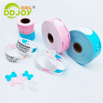 Προσαρμοσμένο λογότυπο DDJOY Αδιάβροχο μίας χρήσης βραχιόλι θερμικής ταυτοποίησης για εκδηλώσεις