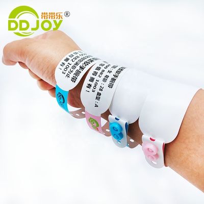 Προσαρμοσμένο λογότυπο DDJOY Αδιάβροχο μίας χρήσης βραχιόλι θερμικής ταυτοποίησης για εκδηλώσεις