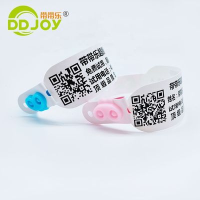 Προσαρμοσμένο λογότυπο DDJOY Αδιάβροχο μίας χρήσης βραχιόλι θερμικής ταυτοποίησης για εκδηλώσεις