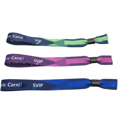 Προσαρμοσμένα RFID Chip Satin Fabric βραχιόλια σε κίτρινο για τη διοίκηση πάρτι και εκδηλώσεων