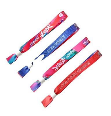 Προσαρμοσμένα RFID Chip Satin Fabric βραχιόλια σε κίτρινο για τη διοίκηση πάρτι και εκδηλώσεων
