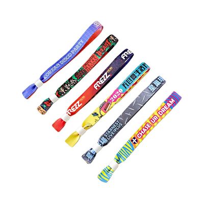 Προσαρμοσμένο λογότυπο RFID βραχιόλια Σατέν υφάσματα για εκδηλώσεις και φεστιβάλ στόχος τελικούς χρήστες