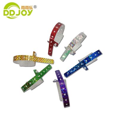 Προσαρμοσμένο Laser Glitter Ολογραφικό πλαστικό βραχιόλι βραχιόλι σε πράσινο για το γεγονός