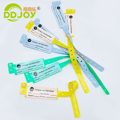 100pcs Custom γραπτό ταυτότητα βραχιόλια για το παιδικό πάρκο Αδιάβροχο βραχιόλι ασθενούς