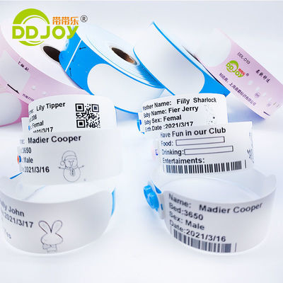 257*32mm θερμικά εκτυπώσιμο βραχιόλι για ταυτοποίηση ασθενών νοσοκομείου TNT Shipping