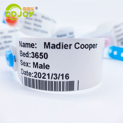 257*32mm θερμικά εκτυπώσιμο βραχιόλι για ταυτοποίηση ασθενών νοσοκομείου TNT Shipping