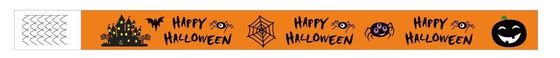 DDJOY 100pcs Happy Halloween Χάρτινα βραχιόλια Αδιάβροχα βραχιόλια Tyvek για πάρκα