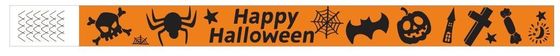 DDJOY 100pcs Happy Halloween Χάρτινα βραχιόλια Αδιάβροχα βραχιόλια Tyvek για πάρκα