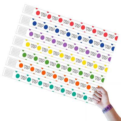 Εταιρεία δώρων Εκδηλώσεις 100pcs Count Paper Wristband Μία φορά VIP βραχιόλια με λογότυπο