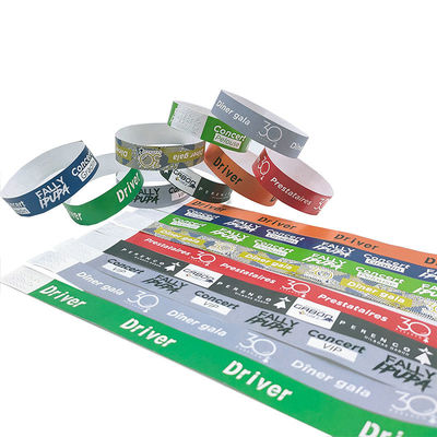 Εταιρεία δώρων Εκδηλώσεις 100pcs Count Paper Wristband Μία φορά VIP βραχιόλια με λογότυπο