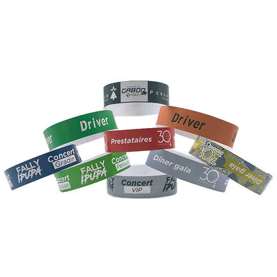 Εταιρεία δώρων Εκδηλώσεις 100pcs Count Paper Wristband Μία φορά VIP βραχιόλια με λογότυπο