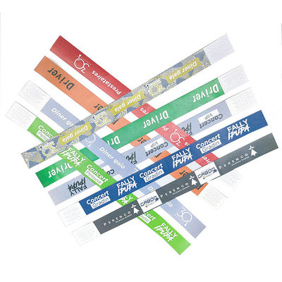 Εταιρεία δώρων Εκδηλώσεις 100pcs Count Paper Wristband Μία φορά VIP βραχιόλια με λογότυπο