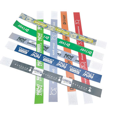 Γάμα ID Arm Band Custom Αδιάβροχο Tyvek βραχιόλια για εκδηλώσεις και φεστιβάλ 250 * 19mm